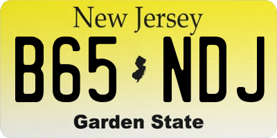NJ license plate B65NDJ