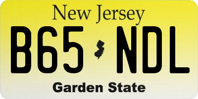 NJ license plate B65NDL