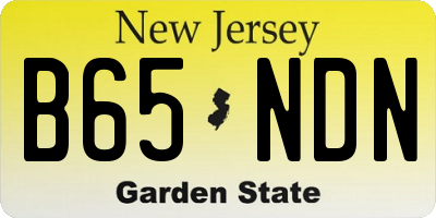 NJ license plate B65NDN