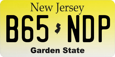 NJ license plate B65NDP