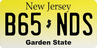 NJ license plate B65NDS