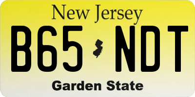 NJ license plate B65NDT
