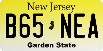 NJ license plate B65NEA