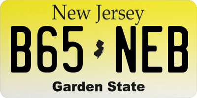 NJ license plate B65NEB