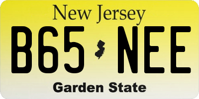 NJ license plate B65NEE