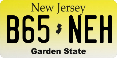 NJ license plate B65NEH