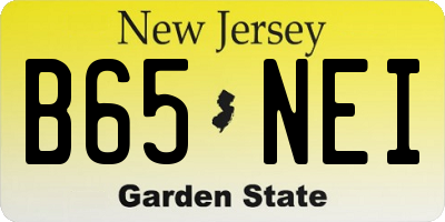 NJ license plate B65NEI