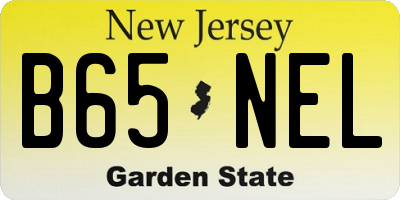 NJ license plate B65NEL