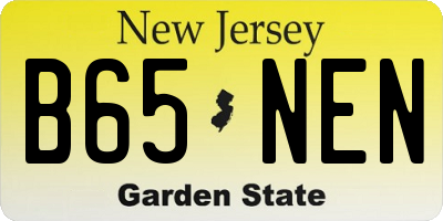 NJ license plate B65NEN