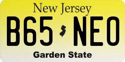 NJ license plate B65NEO
