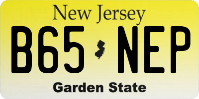 NJ license plate B65NEP
