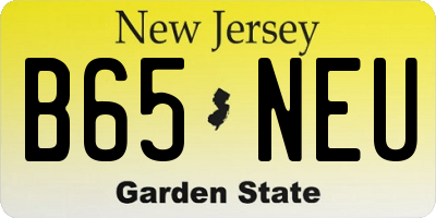 NJ license plate B65NEU