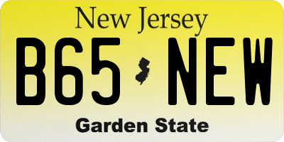 NJ license plate B65NEW