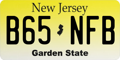 NJ license plate B65NFB