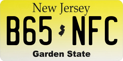 NJ license plate B65NFC