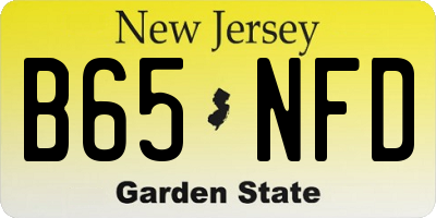 NJ license plate B65NFD
