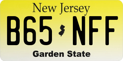 NJ license plate B65NFF