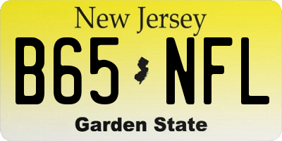 NJ license plate B65NFL