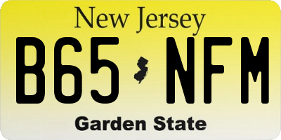 NJ license plate B65NFM