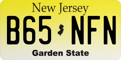 NJ license plate B65NFN