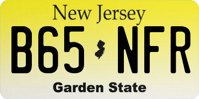 NJ license plate B65NFR