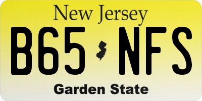 NJ license plate B65NFS
