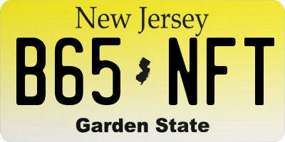 NJ license plate B65NFT
