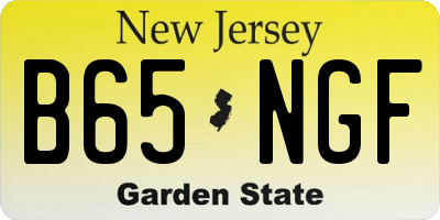 NJ license plate B65NGF