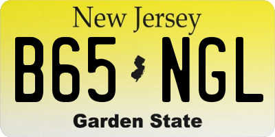 NJ license plate B65NGL