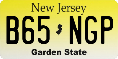 NJ license plate B65NGP