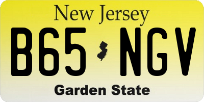 NJ license plate B65NGV