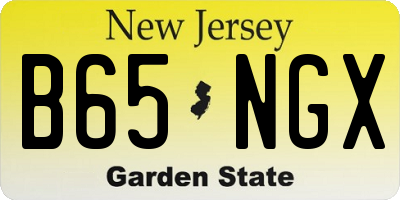 NJ license plate B65NGX