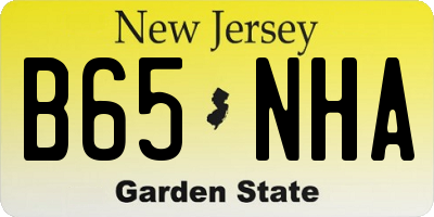 NJ license plate B65NHA