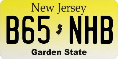 NJ license plate B65NHB