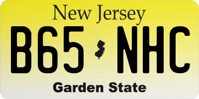 NJ license plate B65NHC