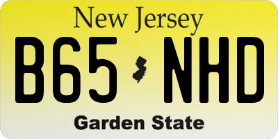 NJ license plate B65NHD