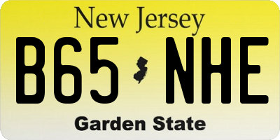 NJ license plate B65NHE