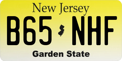 NJ license plate B65NHF