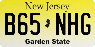 NJ license plate B65NHG