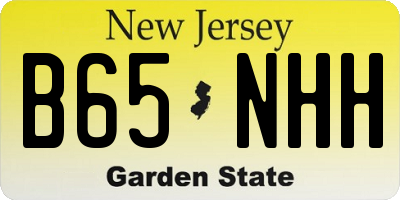 NJ license plate B65NHH