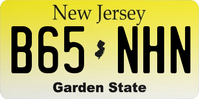 NJ license plate B65NHN