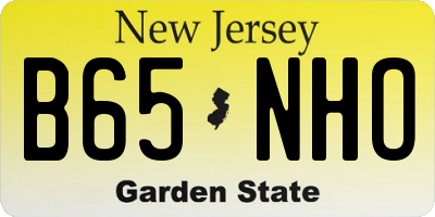 NJ license plate B65NHO