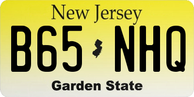 NJ license plate B65NHQ