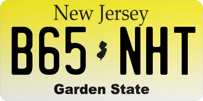 NJ license plate B65NHT