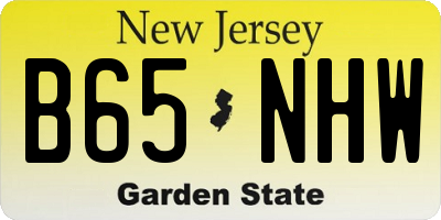 NJ license plate B65NHW