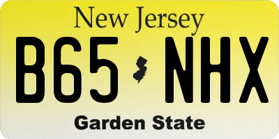NJ license plate B65NHX