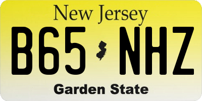 NJ license plate B65NHZ