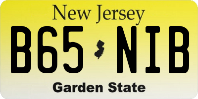 NJ license plate B65NIB