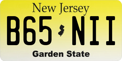 NJ license plate B65NII