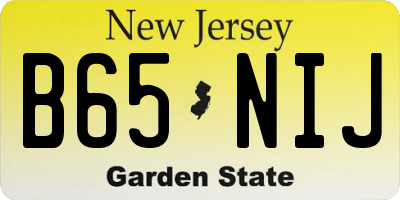 NJ license plate B65NIJ